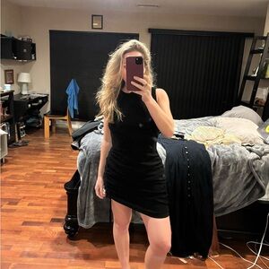 Reformation Black Mini Dress